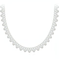 Vintage Pearl Choker with Gold Lace Accents